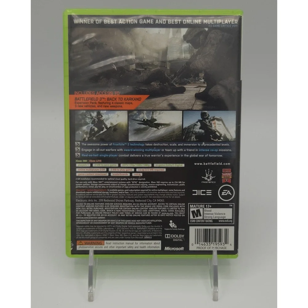 Battlefield 3 Limited Edition - Xbox 360 - 2-Disc Set & Case - Tested - EA